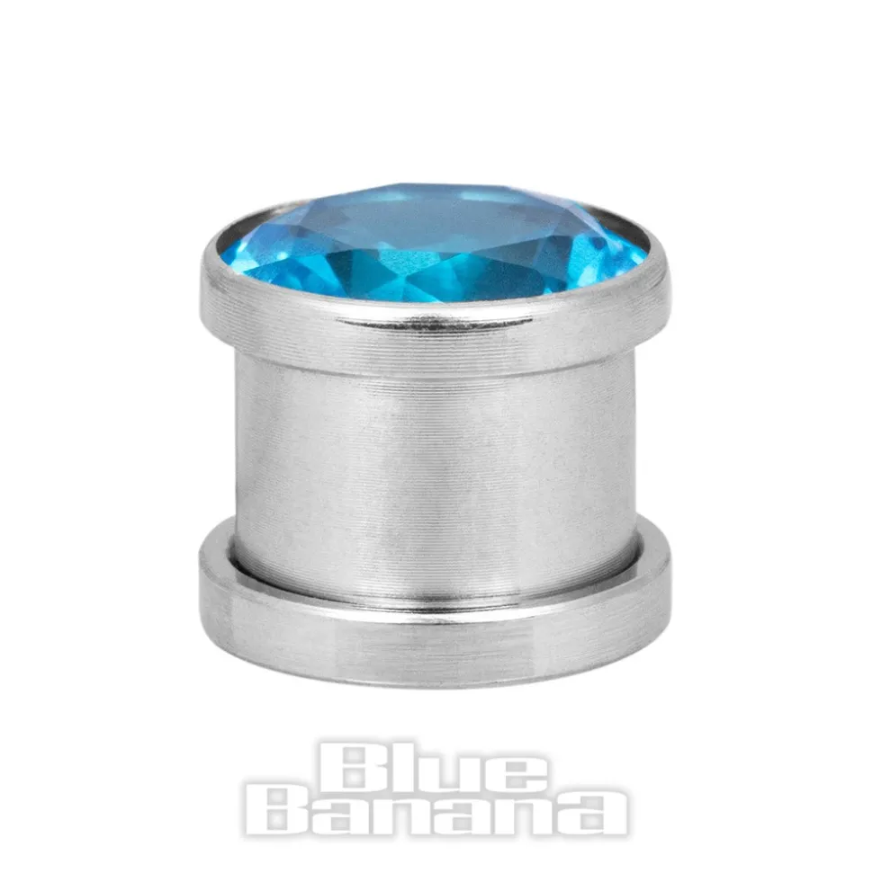 Blue Banana Steel Gem Plug (Aqua)
