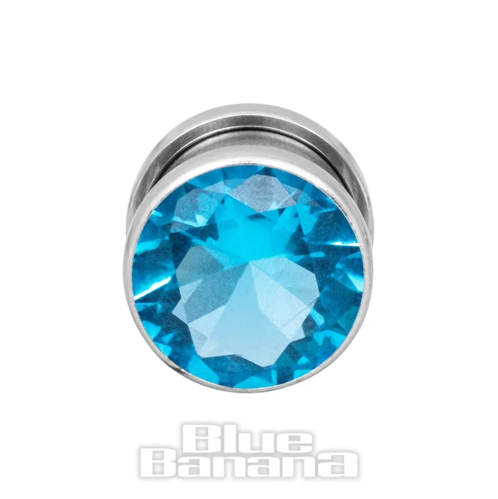Blue Banana Steel Gem Plug (Aqua)