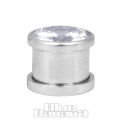 Blue Banana Steel Gem Plug (Crystal)