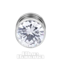 Blue Banana Steel Gem Plug (Crystal)