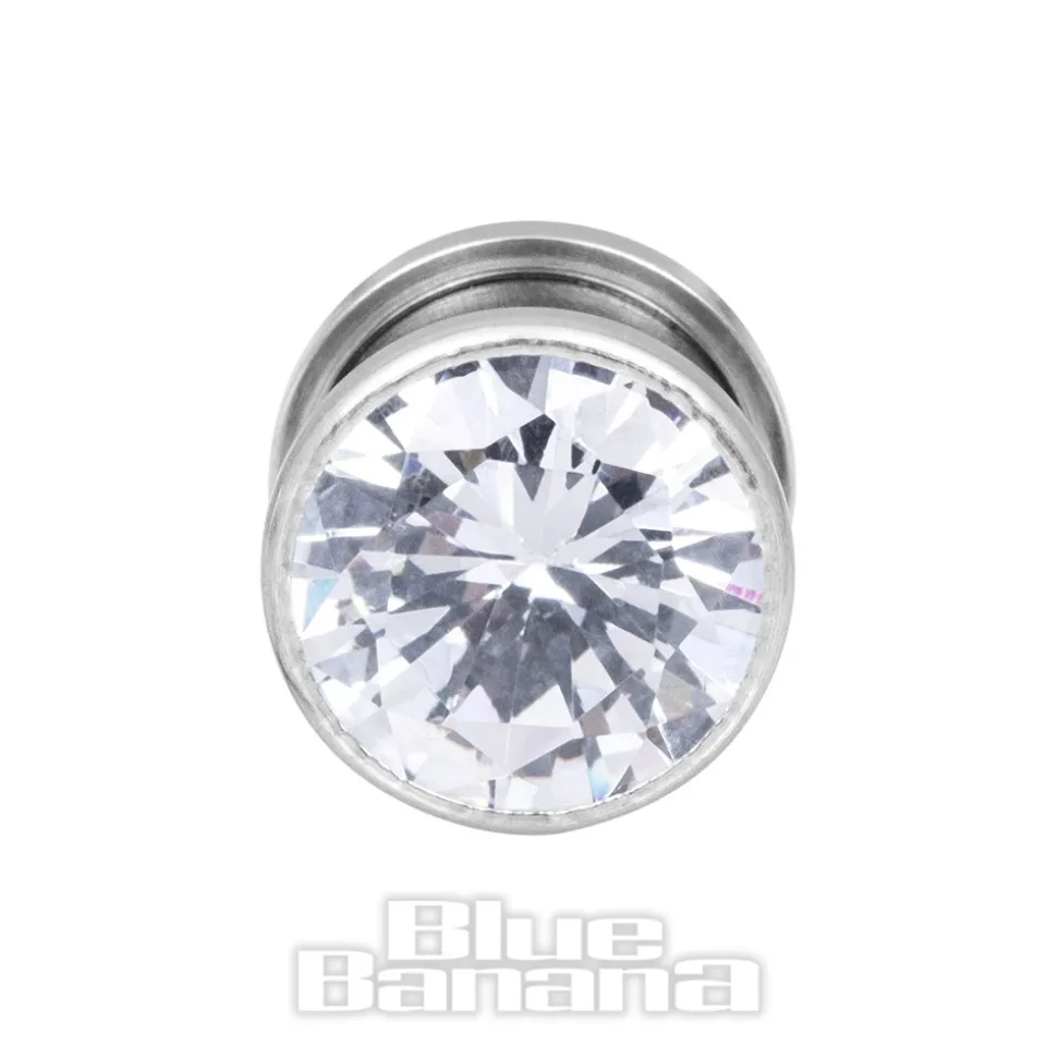 Blue Banana Steel Gem Plug (Crystal)