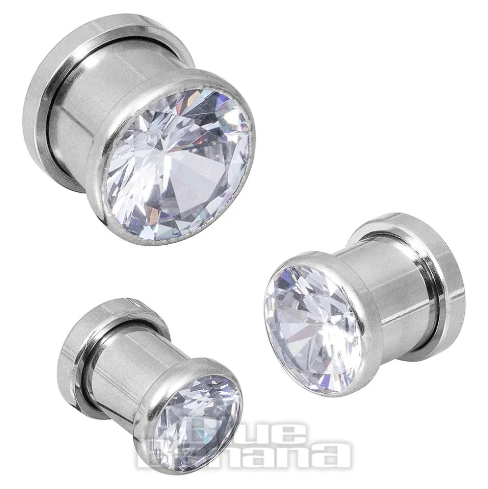 Blue Banana Steel Gem Plug (Crystal)