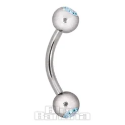 Blue Banana Steel 1.2mm Curved Barbell (Aqua Ball)