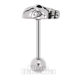 Blue Banana Steel Tongue Bar (Big Skull)