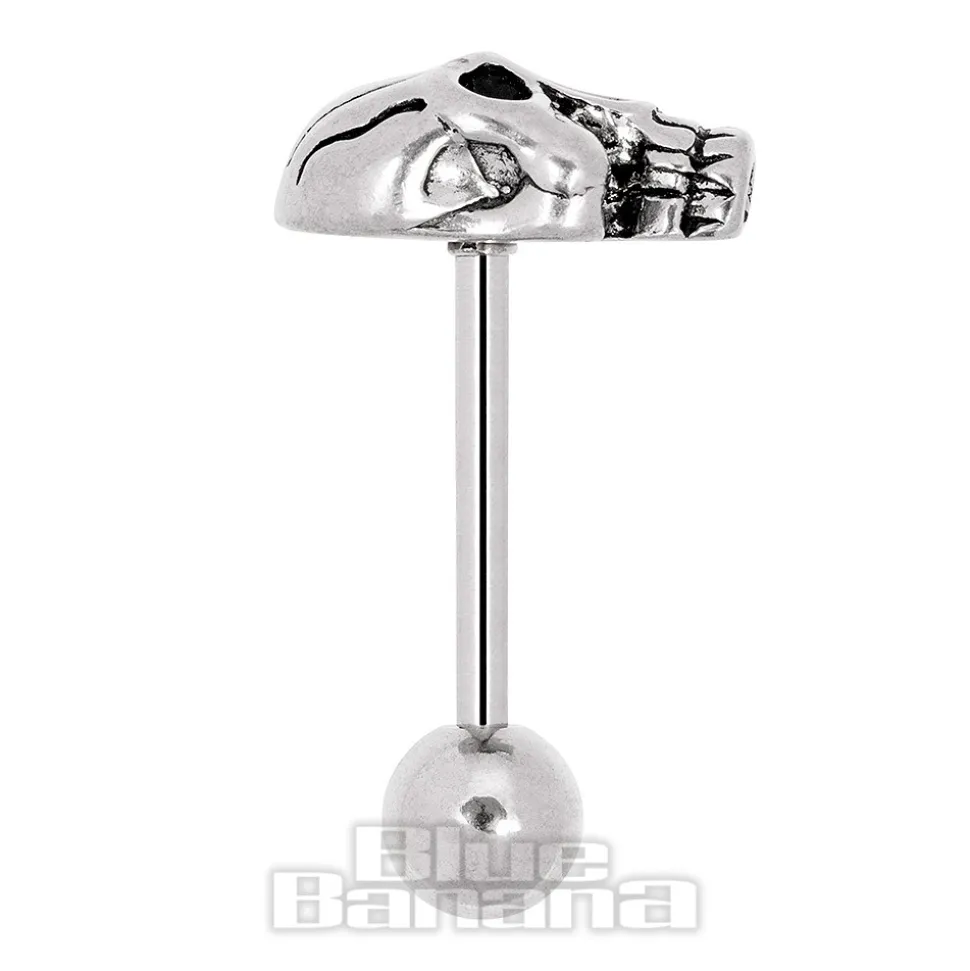 Blue Banana Steel Tongue Bar (Big Skull)