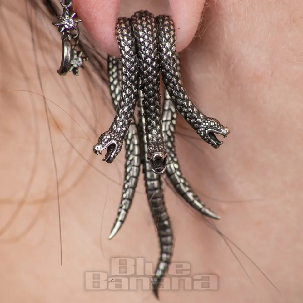Blue Banana Steel Triple Snake Ear Weight (Silver)
