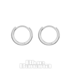 Blue Banana Sterling Silver Huggie Clicker Hoops (Pair)
