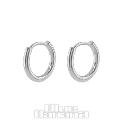 Blue Banana Sterling Silver Huggie Clicker Hoops (Pair)
