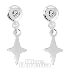 Blue Banana Sterling Silver Long Star Threadless Labrets (2 Pack)