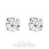 Blue Banana Sterling Silver 2mm Round Crystal Threadless Labrets (2 Pack)