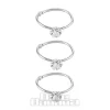 Blue Banana Sterling Silver 3mm Crystal Nose Rings (3 Pack)
