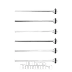 Blue Banana Sterling Silver 1.5mm Crystal Nose Studs (6 Pack)