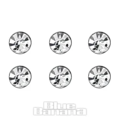 Blue Banana Sterling Silver 1.5mm Crystal Nose Studs (6 Pack)
