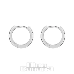 Blue Banana Sterling Silver Squared Clicker Hoops (Pair)