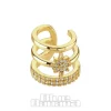 Blue Banana Stones Ear Cuff (Gold)