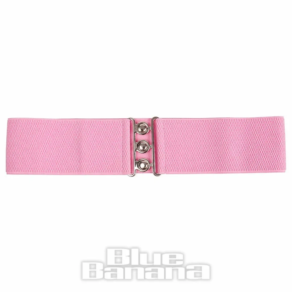 Blue Banana Stretch 3 Clasp 3" Belt (Pink)
