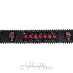 Blue Banana Studded Skull Belt (Red)