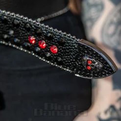 Blue Banana Studded Skull Belt (Red)