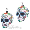 Blue Banana Sugar Skull Earrings (Multicoloured)