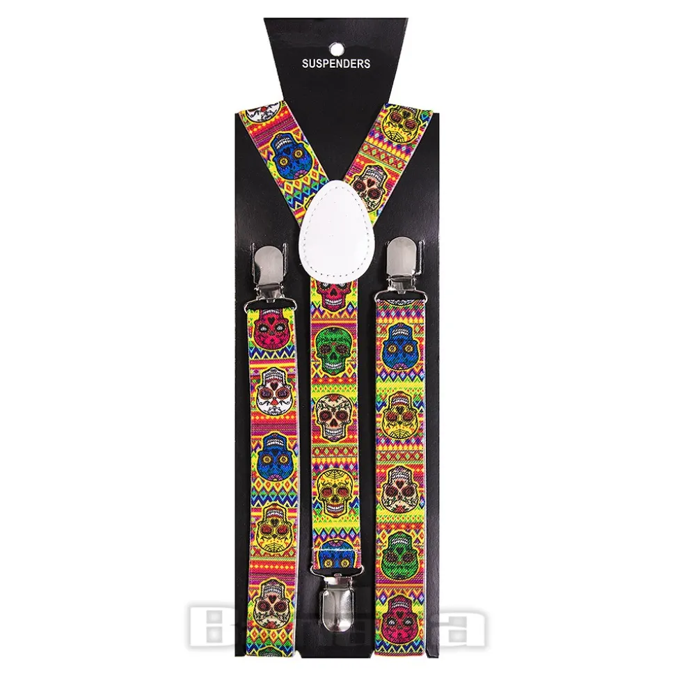 Blue Banana Sugar Skulls Braces (Multicoloured)