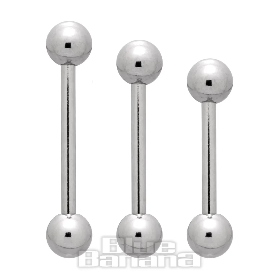 Blue Banana Surgical Steel Barbell (Silver)