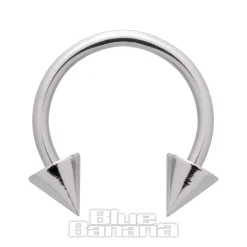 Blue Banana Surgical Steel Cone Circular Barbell (Silver)