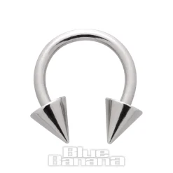 Blue Banana Surgical Steel Cone Circular Barbell (Silver)