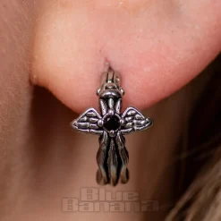 Blue Banana Surgical Steel Cross Ear Clicker (Silver)