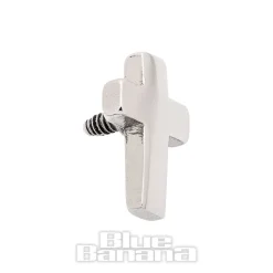 Blue Banana Surgical Steel Cross Top (Silver)