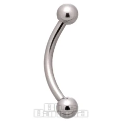 Blue Banana Surgical Steel Curved Barbell (Silver)
