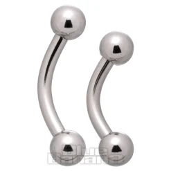 Blue Banana Surgical Steel Curved Barbell (Silver)
