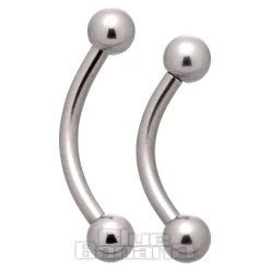 Blue Banana Surgical Steel Curved Barbell (Silver)