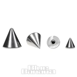 Blue Banana Surgical Steel Dermal Top Cone (Silver)
