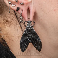 Blue Banana Surgical Steel Death Moth Ear Weight (Silver)