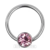 Blue Banana Surgical Steel Flat Jewelled BCR (Rose)