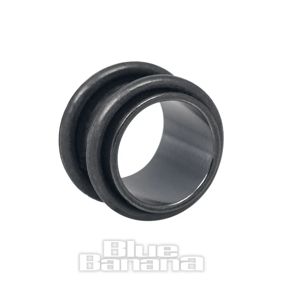 Blue Banana Surgical Steel Flesh Tube 3-20mm (Black)