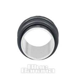 Blue Banana Surgical Steel Flesh Tube 3-24mm (Black/White)
