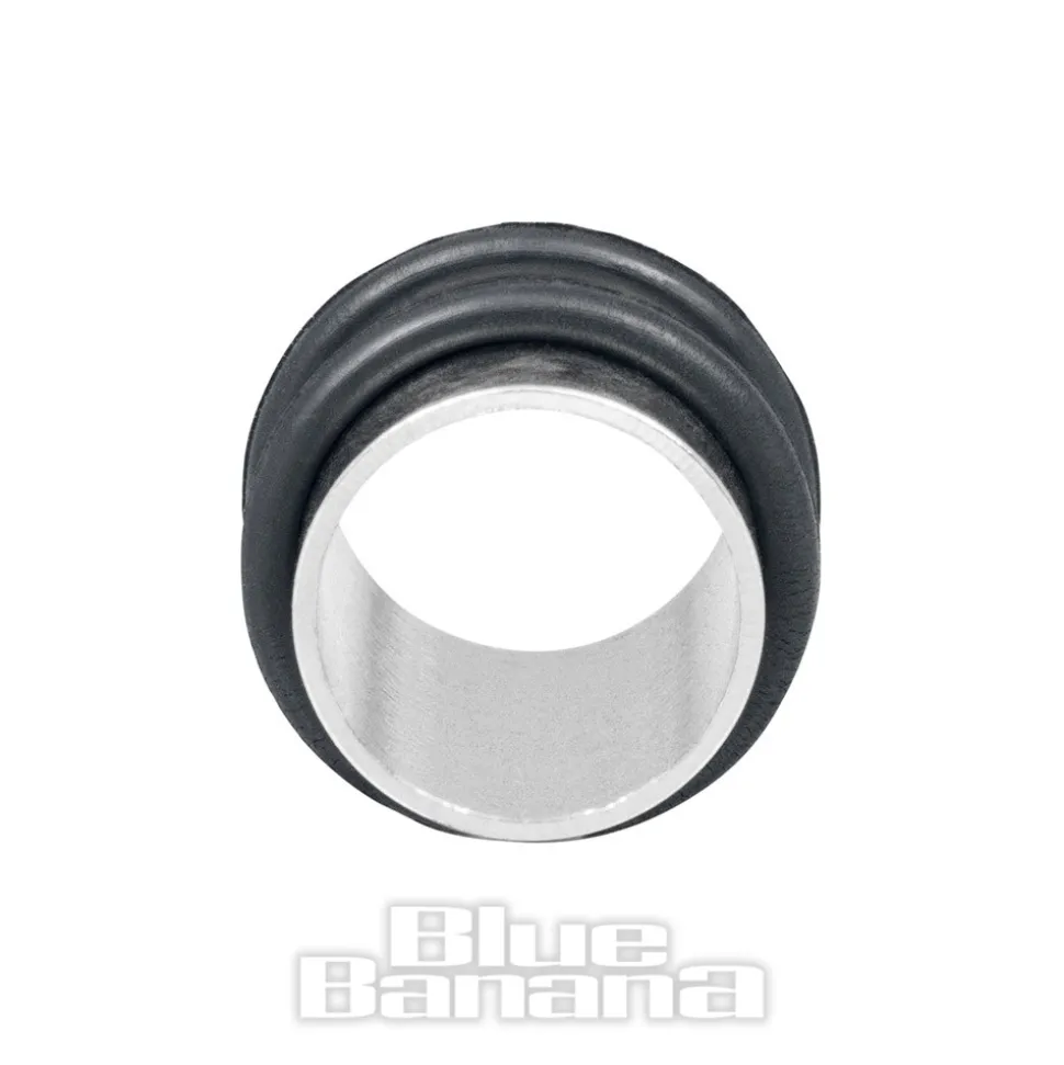 Blue Banana Surgical Steel Flesh Tube 3-24mm (Black/White)
