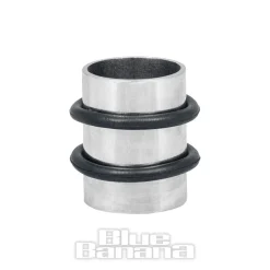 Blue Banana Surgical Steel Flesh Tube 3-24mm (Black/White)
