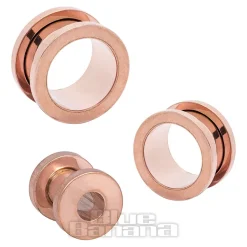Blue Banana Surgical Steel Flesh Tunnel 3-20mm (Gold)