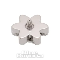 Blue Banana Surgical Steel Flower Top (Crystal)