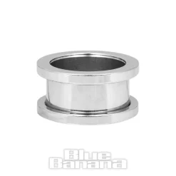 Blue Banana Surgical Steel Flesh Tunnel 3-24mm (Silver)