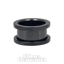 Blue Banana Surgical Steel Flesh Tunnel 3-24mm (Black)