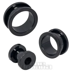 Blue Banana Surgical Steel Flesh Tunnel 3-24mm (Black)