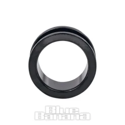 Blue Banana Surgical Steel Flesh Tunnel 3-24mm (Black)