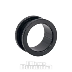 Blue Banana Surgical Steel Flesh Tunnel 3-24mm (Black)