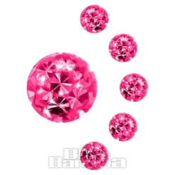 Blue Banana Surgical Steel Glitter Ball (Rose)