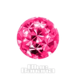 Blue Banana Surgical Steel Glitter Ball (Rose)