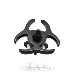 Blue Banana Surgical Steel Hazard Dermal Top (Black)