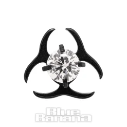 Blue Banana Surgical Steel Hazard Dermal Top (Black)